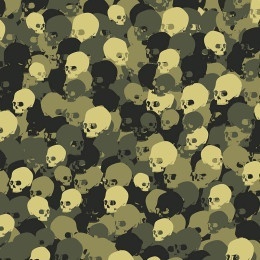 CAMO SKULLS GREEN OBROŻA Z SOFSHELLU 3CM/4CM/5CM