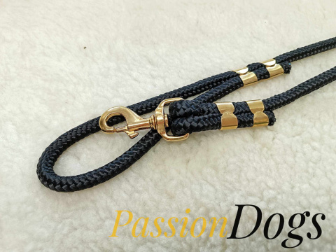 ROPE LEASH WITH GOLDEN FITTINGS