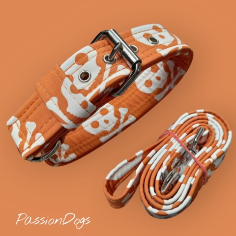 WHITE/ORANGE SKULLS OBROŻA Z SOFSHELLU 3CM/4CM/5CM WHITE/ORANGE SKULLS OBROŻA Z SOFSHELLU 3CM/4CM/5CM